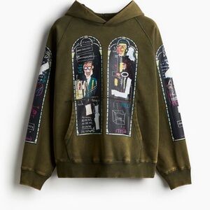 Hm Basquiat oversized fit cotton hoodie large